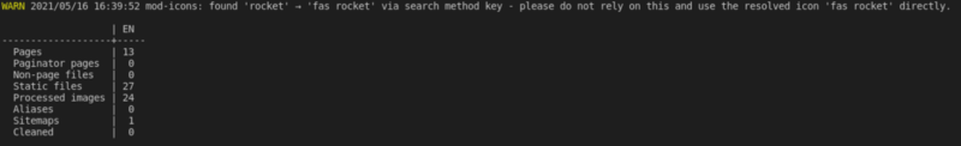 search function shown in terminal
